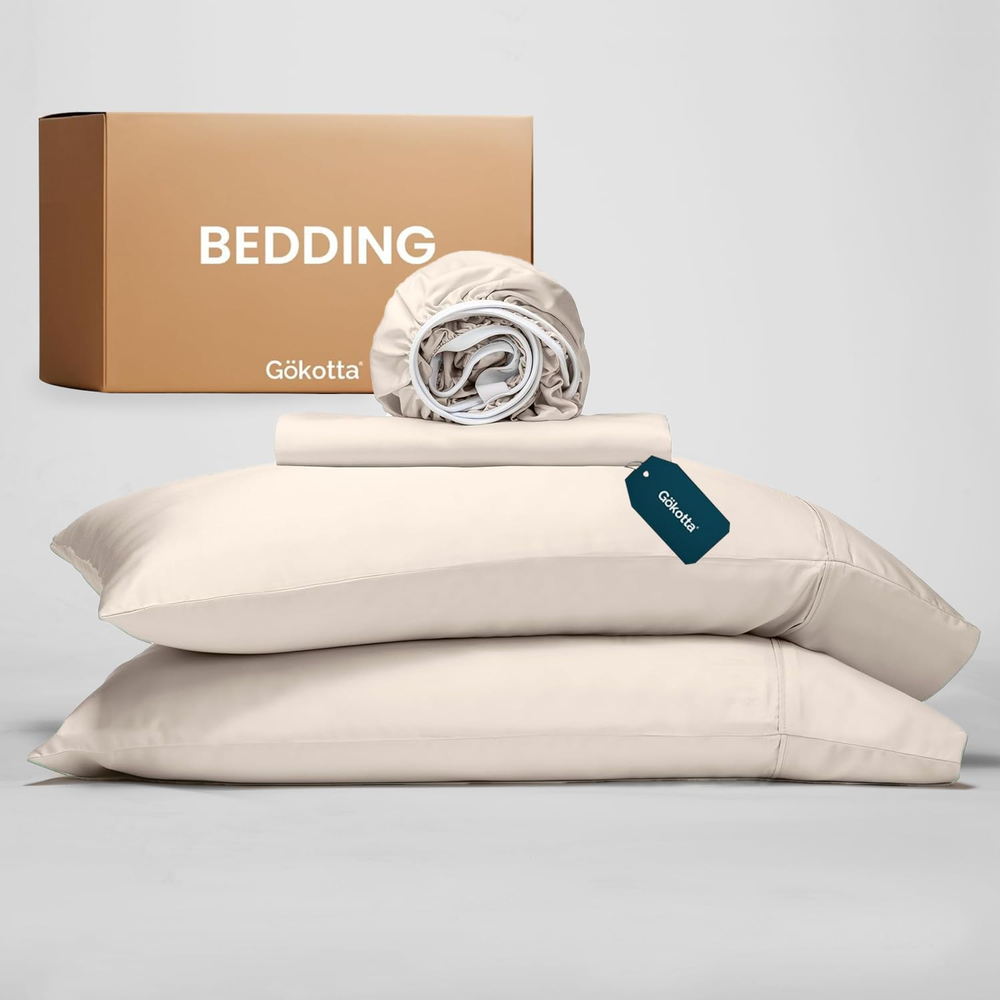 Full Size 4-Piece Bamboo Rayon Cooling Bed Sheet Set for Hot Sleepers
