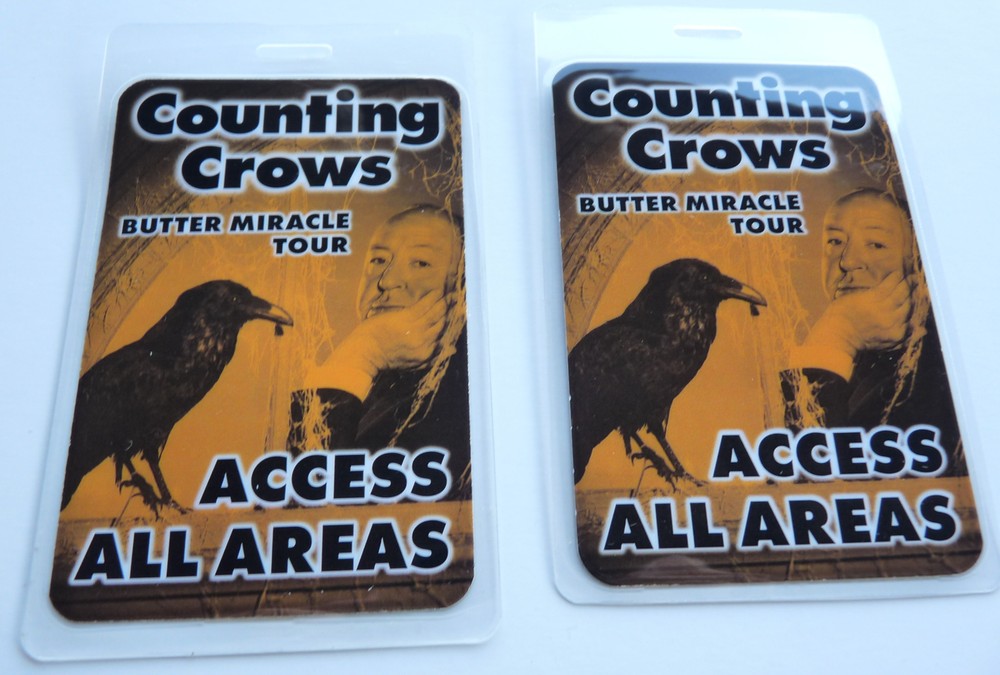 Counting Crows Butter Miracle AAA Concert Tour Backstage Pass Laminate D20