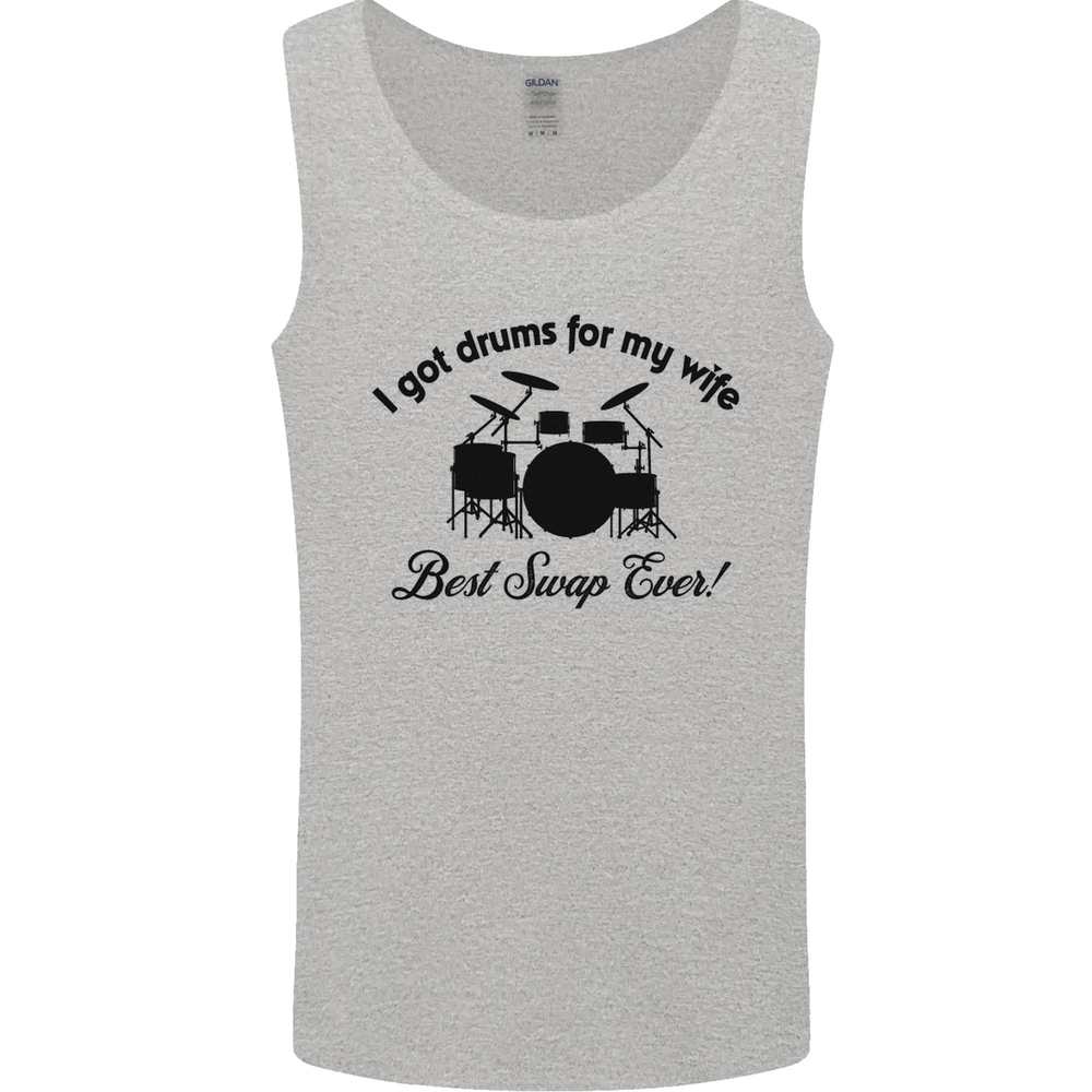 Drums for My Wife Drumming Drummer Mens Vest Tank Top