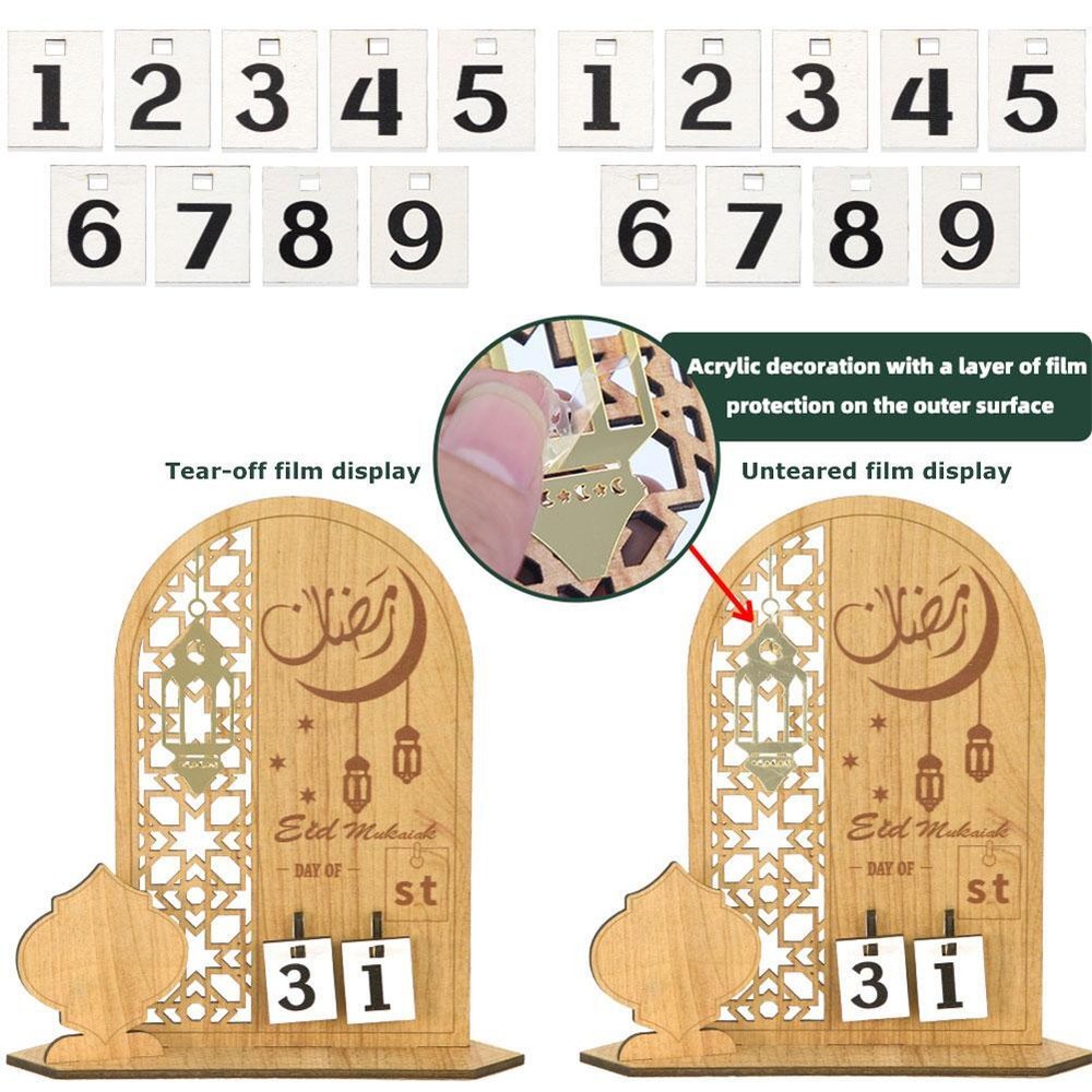 Acrylic Ramadan Countdown Calendar Gifts Day of Ramadan Calendar Eid Mubar T7N7
