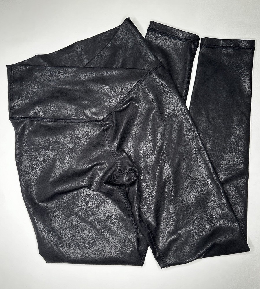 Offline Aerie Faux Leather The Hugger High Waisted Crackle Leggings Size Small