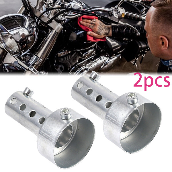 2Pcs Universal Motorcycle Exhaust Can Muffler Baffle DB Killer Silencer 48mm