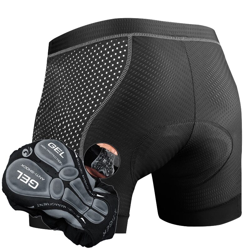 Men's Padded Bike Shorts Cycling Underwear MTB Shorts with Anti-Slip Leg Grips