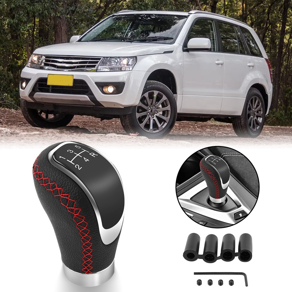 For Suzuki SX4 Grand Vitara MT Leather Manual Gear Stick Shift Knob Lever Head