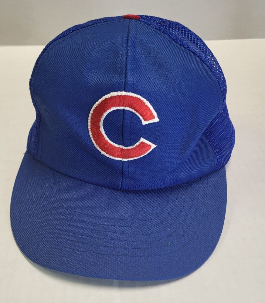 Vintage Chicago Cubs hat cap vented back snap back blue