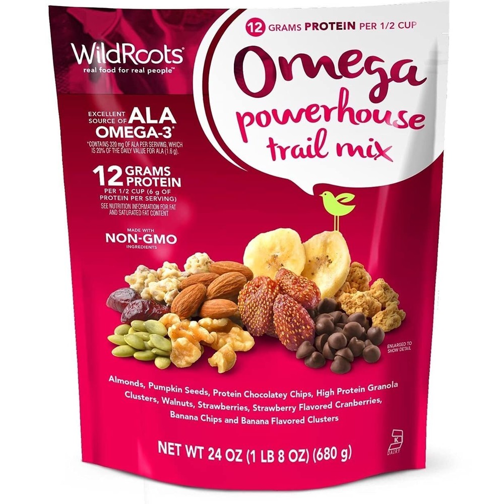Wildroots Omega Powerhouse Trail Mix, 24 Ounce