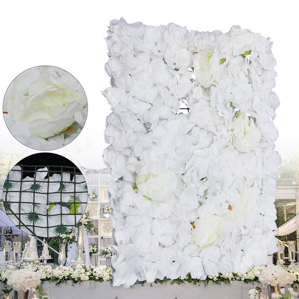 6pcs Artificial Rose Hydrangea Flower Wall Panels Wedding Party Decor 60 x 40cm