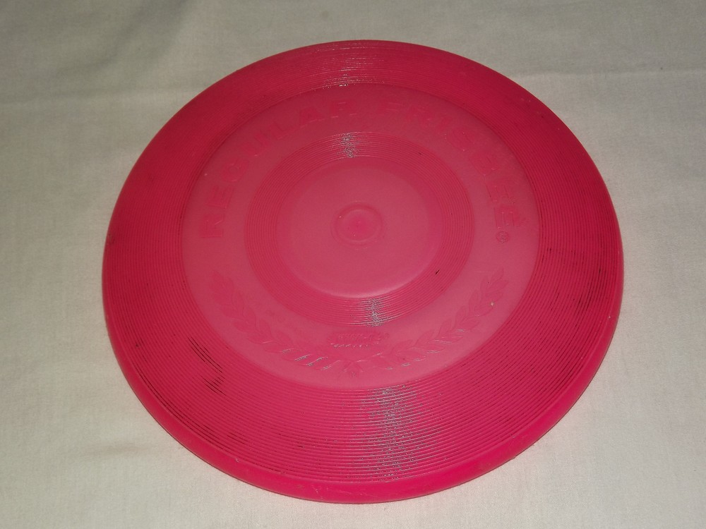 VINTAGE TOY 1966 WHAM-O PINKISH RED REGULAR FRISBEE