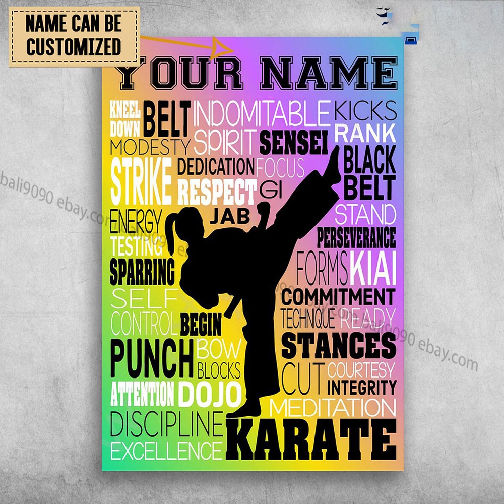 Girl Karate Belt Kneel Down Indomitable Kicks Modesty Spirit Custom Design