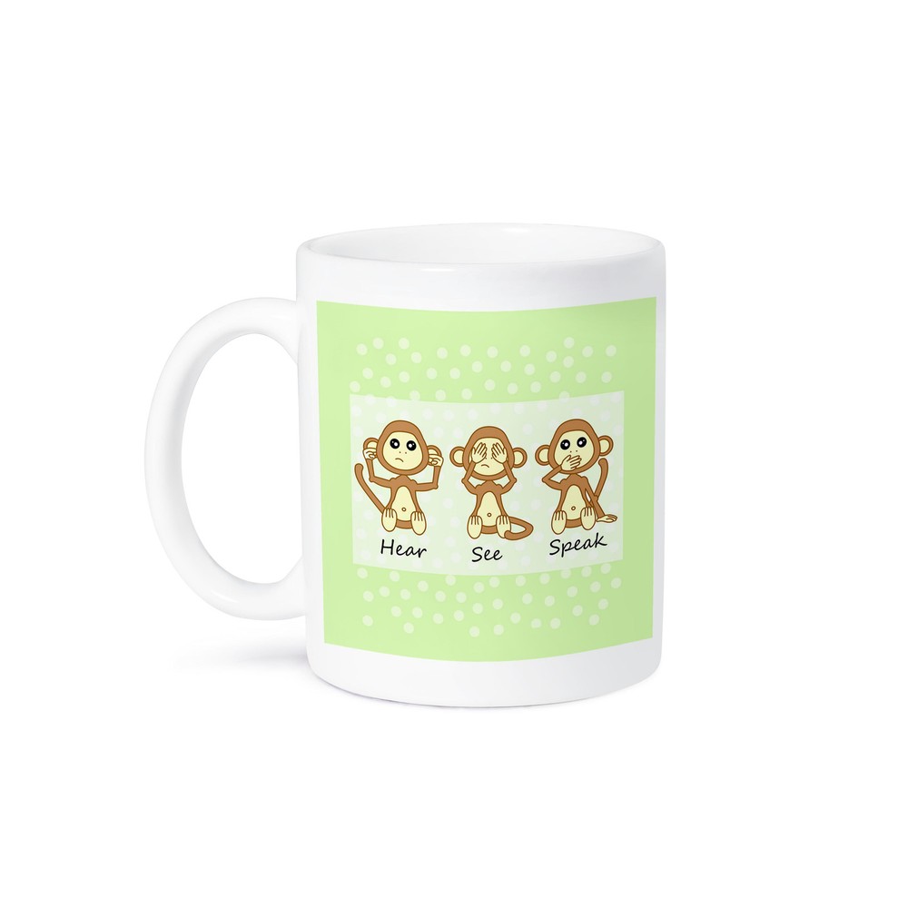 Cute Baby Monkeys Hear No See No Speak No Evil Mug