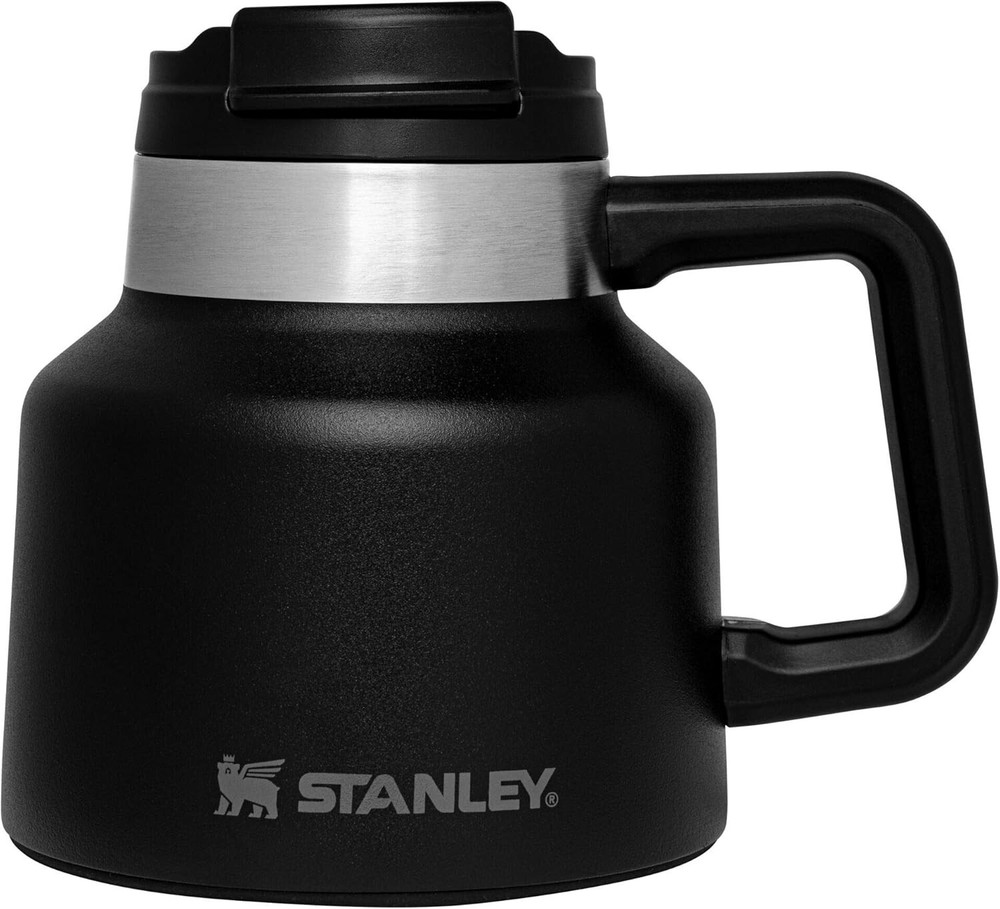 Stanley Admiral's Mug 20oz Hammertone Black Tough-To-Tip Design