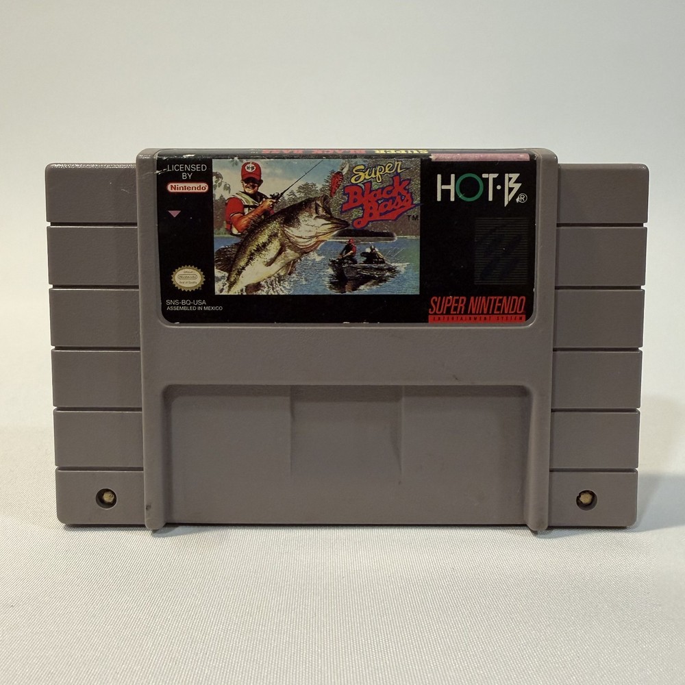 Super Black Bass Super Nintendo SNES Hot B Fishing Sports Game Cartridge