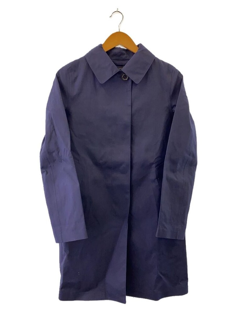 Mackintosh With Liner/Rubberized/ Steel Collar Coat/38/Cotton/Navy/G5A0