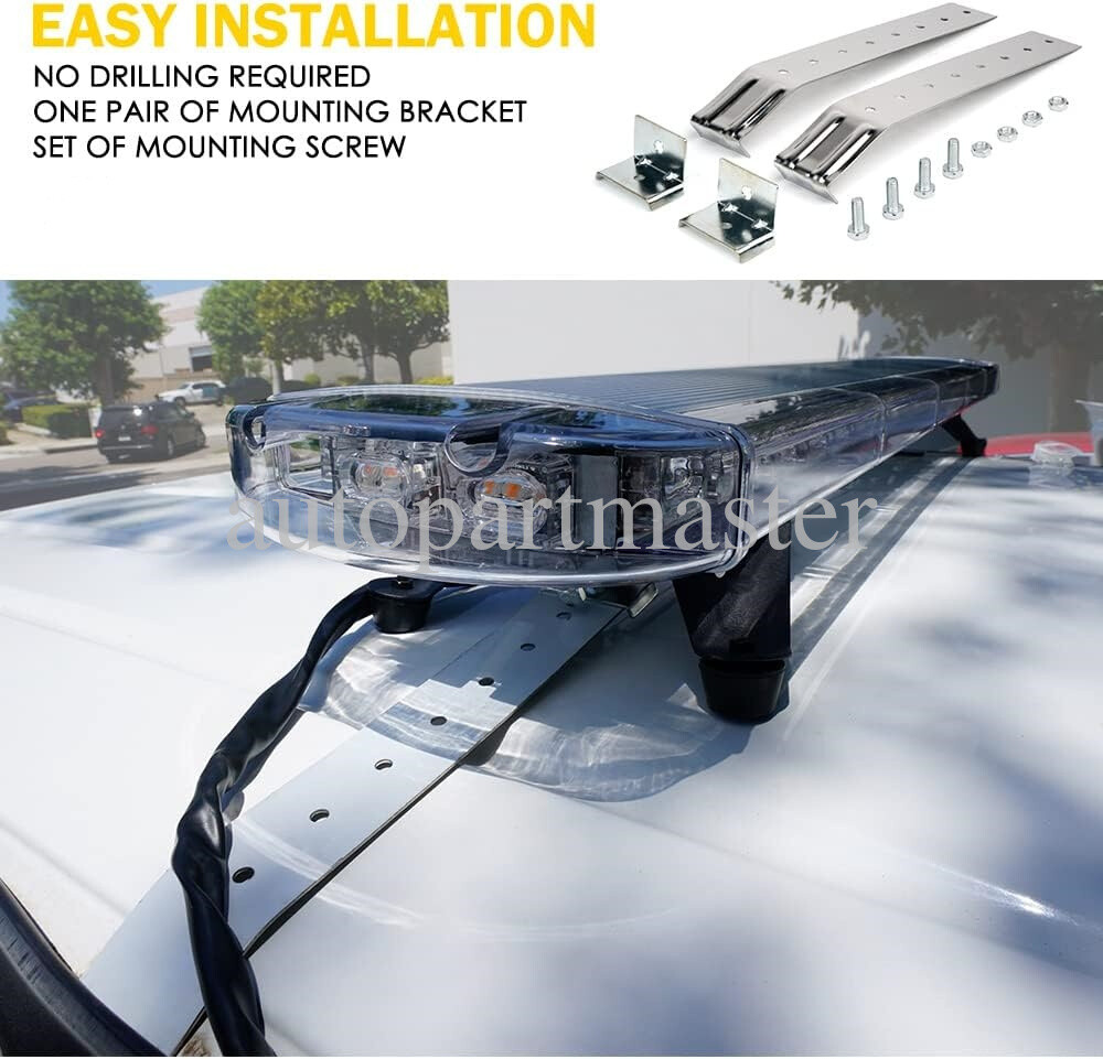 Waterproof Emergency Vehicle Warning Strobe Lighting Lamp w/Mounting Bracket 55