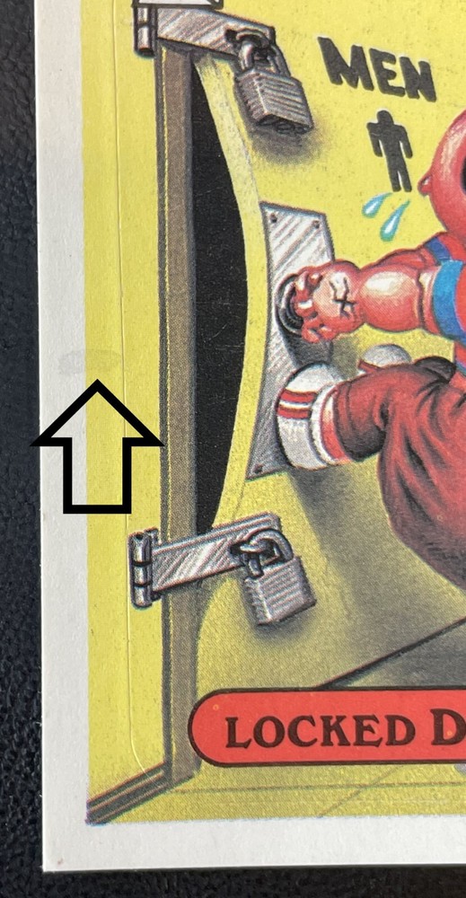 1987 Topps GPK Garbage Pail Kids 379a LOCKED DORIAN Trading Card FAT Line ERROR