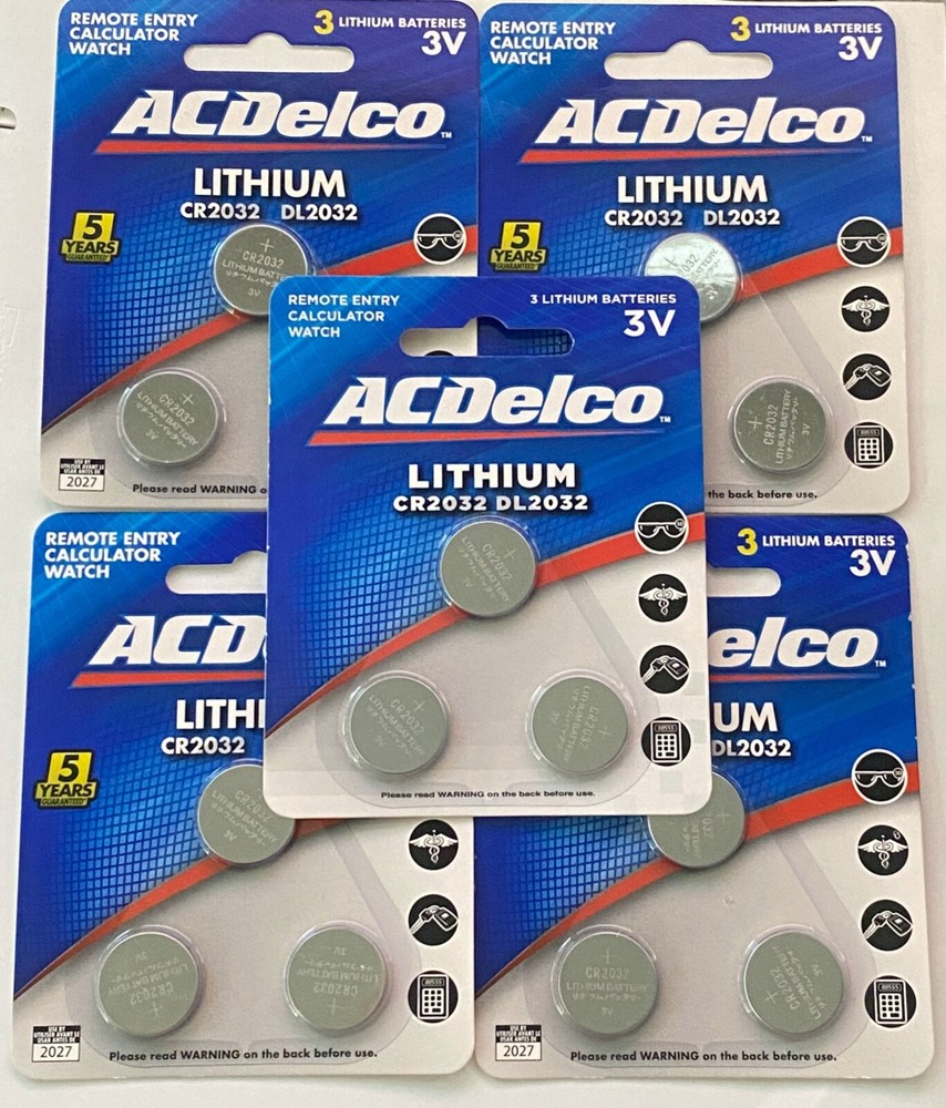 ACDelco CR2032 Lithium 3V, 15 Batteries Remote Calculator Watch | Lot