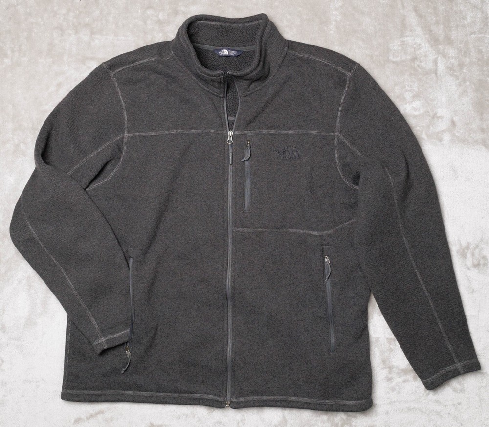 The North Face Gray Fleece Full Zip Jacket Mens Size XXL