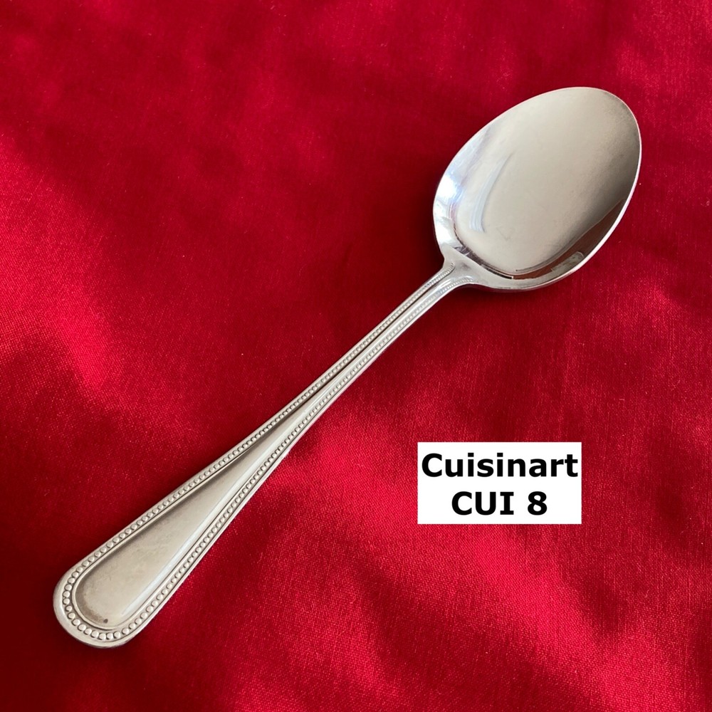 Cuisinart 8-Piece 7.25-inch Stainless Steel Soup Spoons with Beaded Edge
