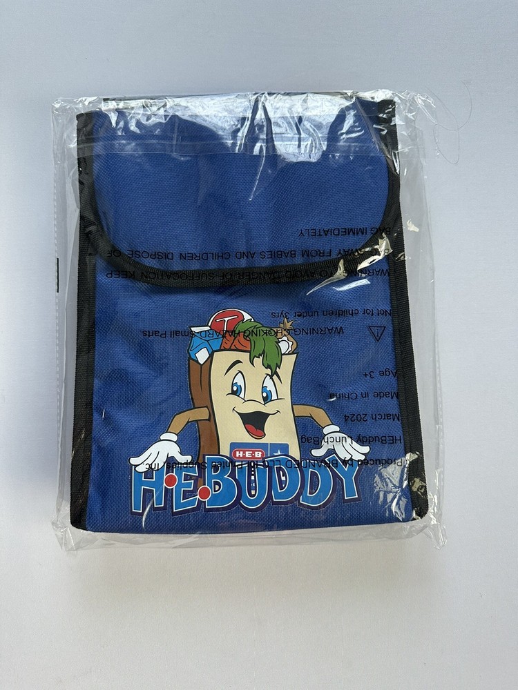 H-E-Buddy Kids Blue Soft-Sided Lunch Box Bag by H-E-B Grocery Store