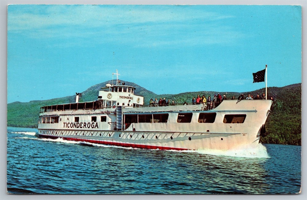 MV Ticonderoga Lake George NY Daily Trips Cruises Postcard R14