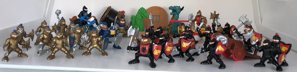 Large Lot Fisher Price Great Adventure Castle Knights Horse Dragon Vintage 1994