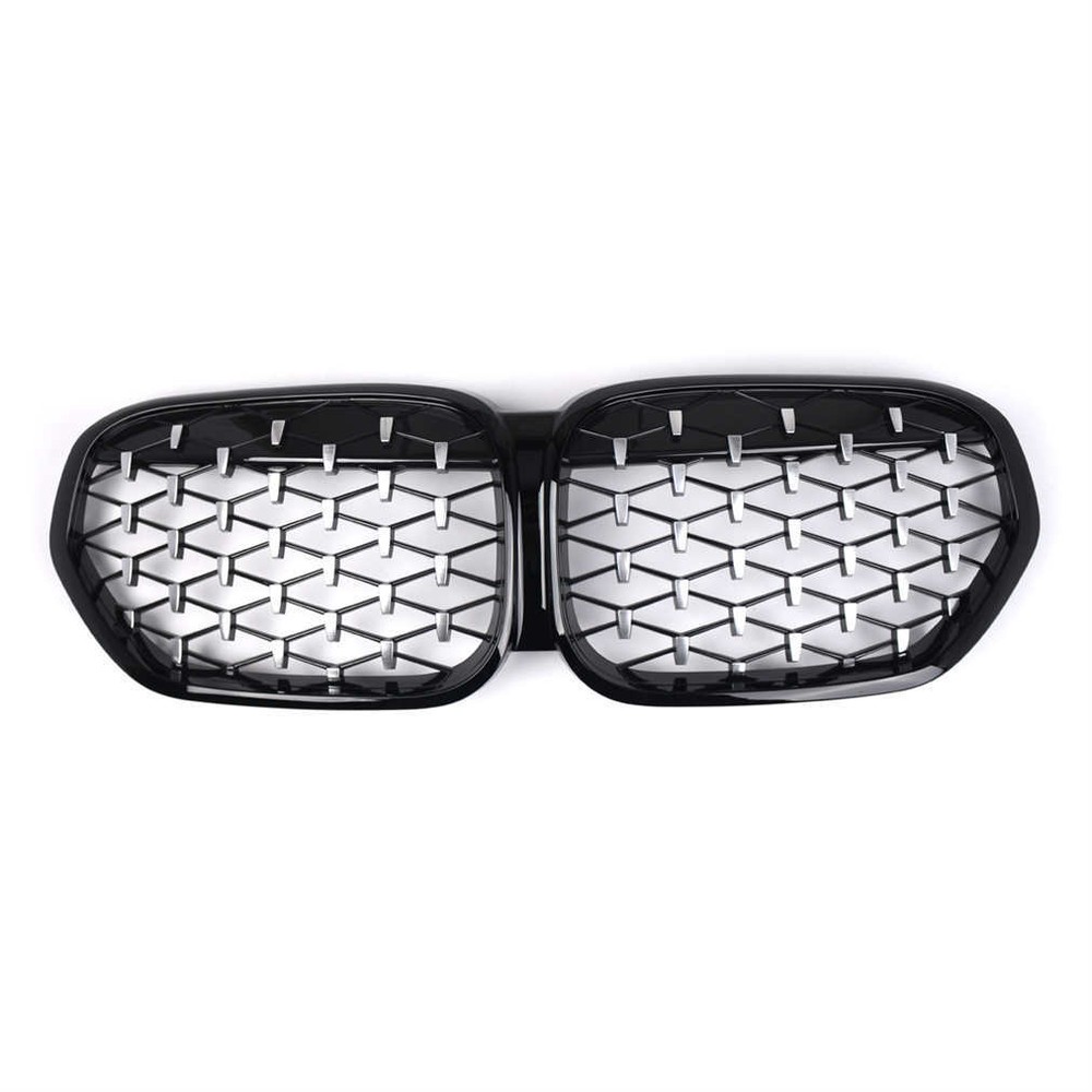Fit BMW X1 F48 F49 LCI 2020-2023 Front Kidney Center Diamond Metor Grille Grill