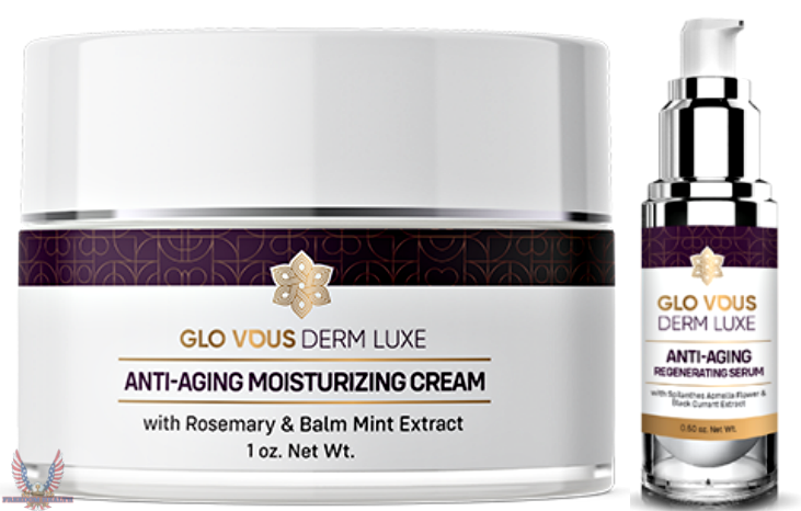 GLO VOUS DERME Anti-Aging Cream 1oz & Regenerating Serum 0.5oz Set