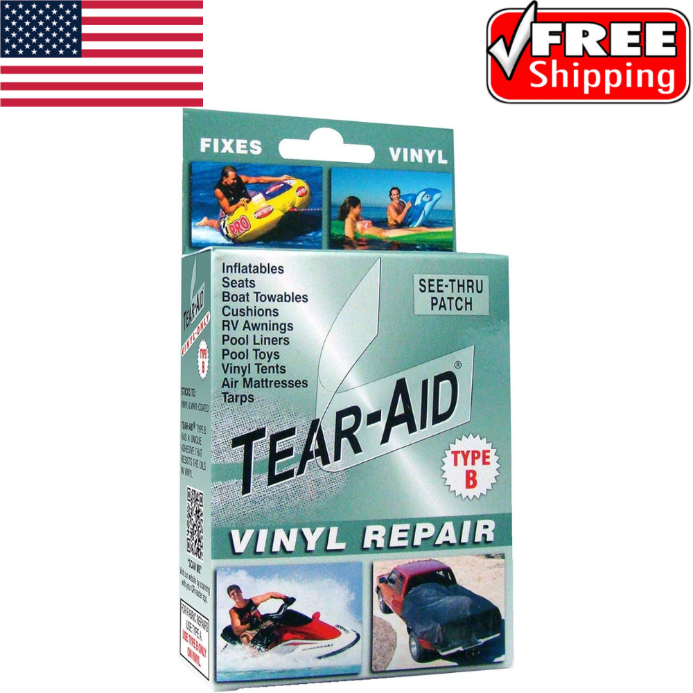 Tear-Aid Vinyl Repair Kit Comfortable Stiil Holding Convertible Top Safe Durable