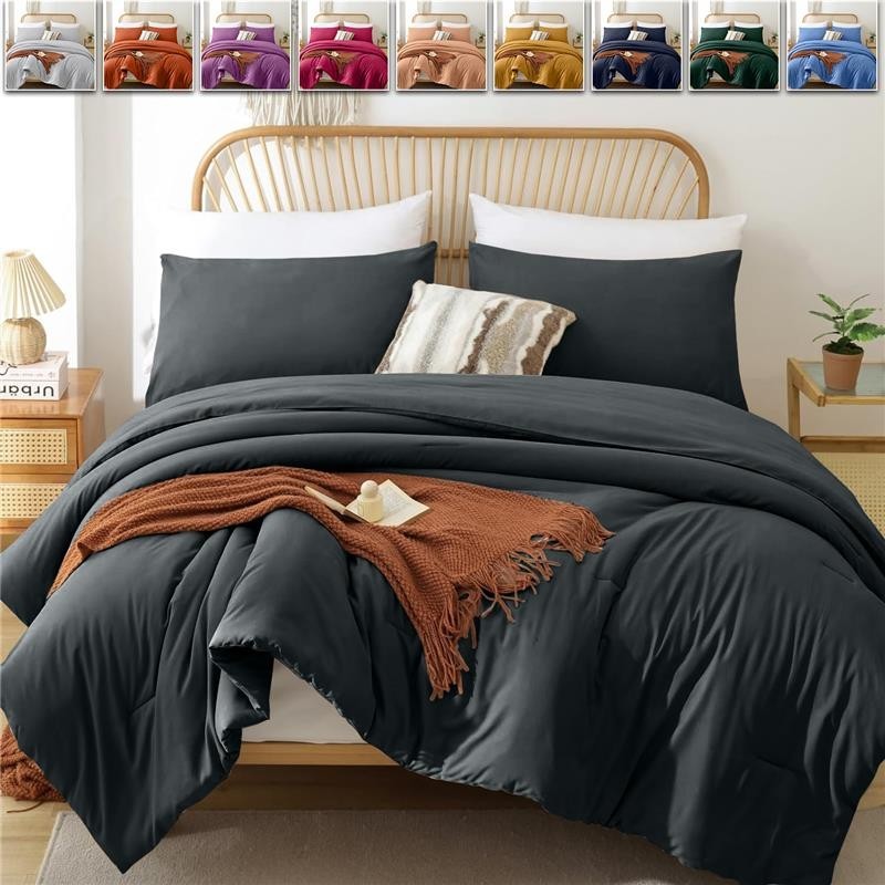 Duvet Cover Twin Size Soft Quilt Comforter Cover Bedding Set with Pillow Sham US