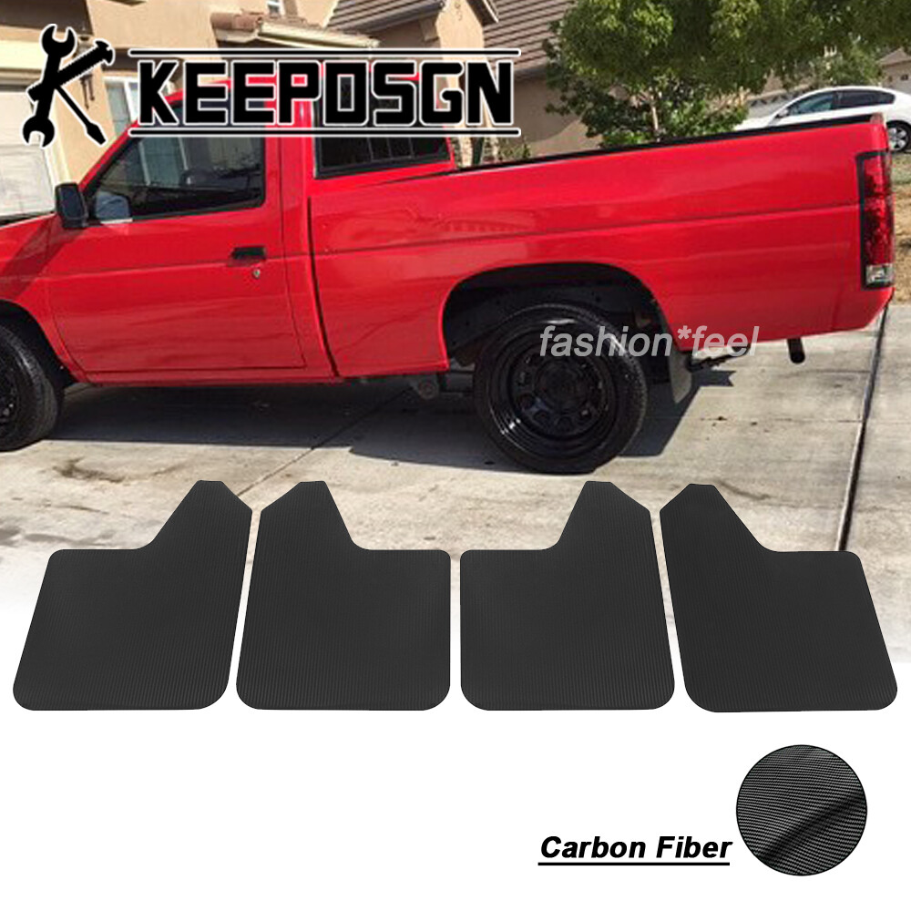 CARBON FIBER Truck Mud Flaps Splash Guards Wheel Fender Flares for Nissan D21