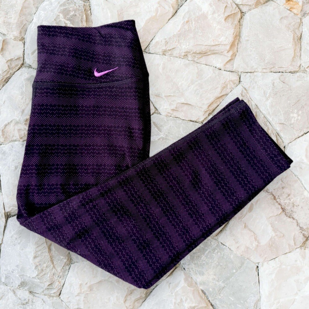 Nike Dri-Fit Purple 3/4 Length Workout Leggings - Women’s Size UK XS