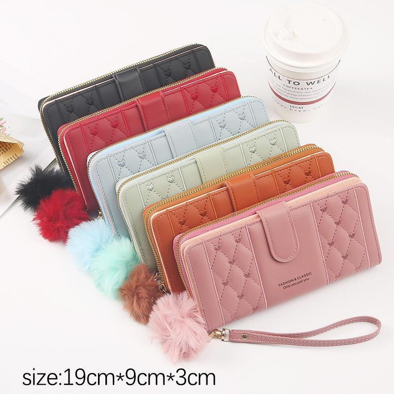 Modern Luxury Leather Wallet for Women – Small Multicolor Zipper Card Holder