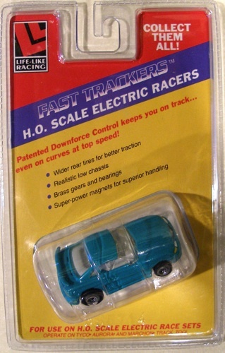 1996 LIFE-LIKE Mustang 5.0 TEAL Conv. Slot Car MOC 9735