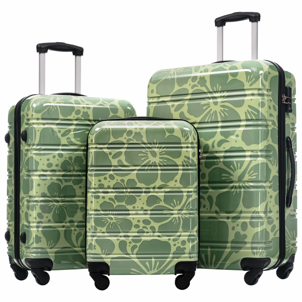 Hardshell Luggage Sets 3 pcs Spinner Suitcase with TSA Lock Lightweight