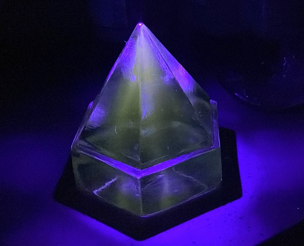 Vintage UV Glow Large Ship Deck Glass Prism 4.5