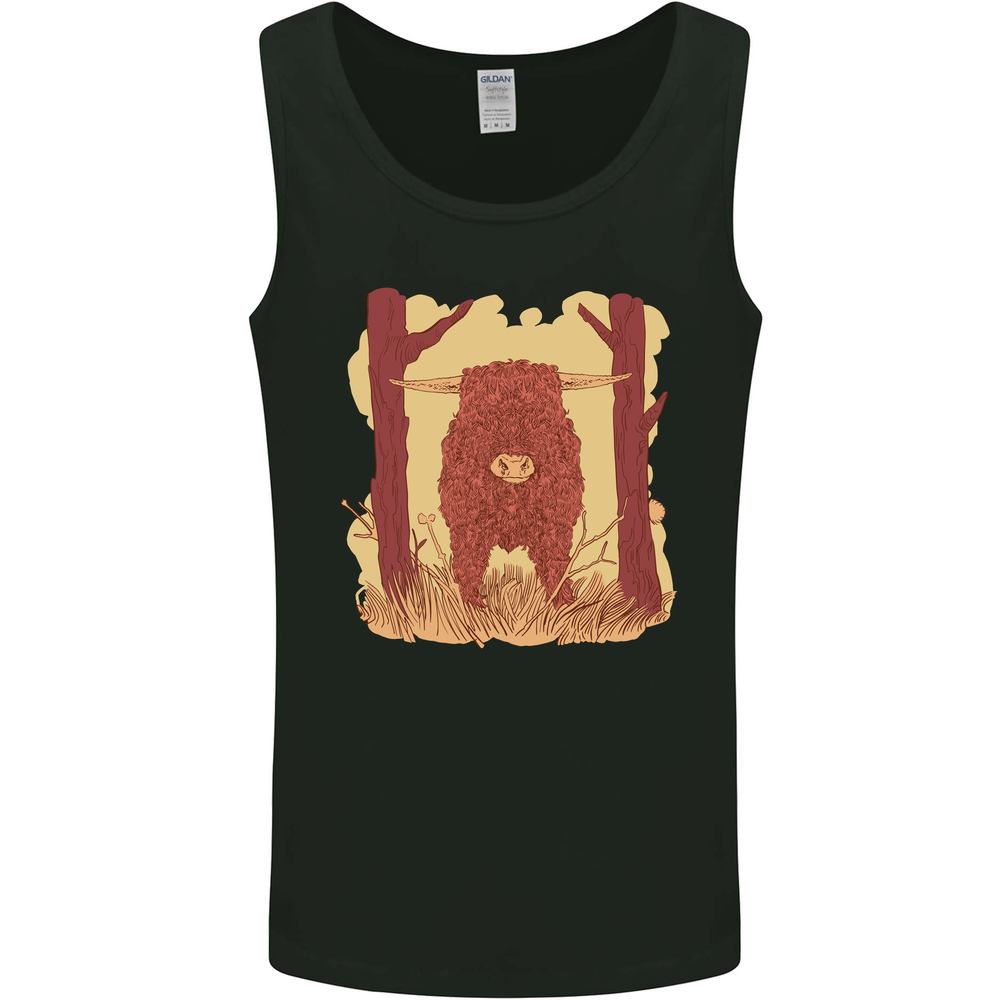 A Highland Cow Mens Vest Tank Top