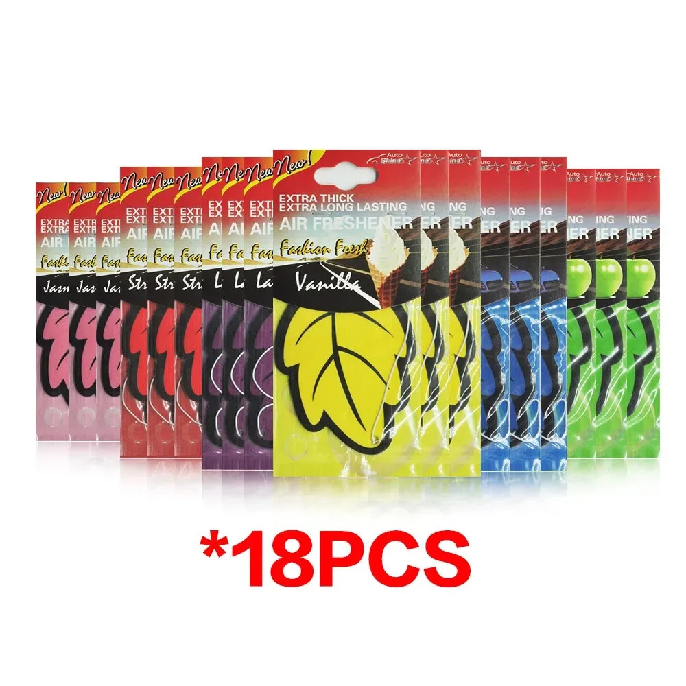 18pc Car Air Freshener Long Lasting Hanging Perfume Odor Eliminator Auto Scent