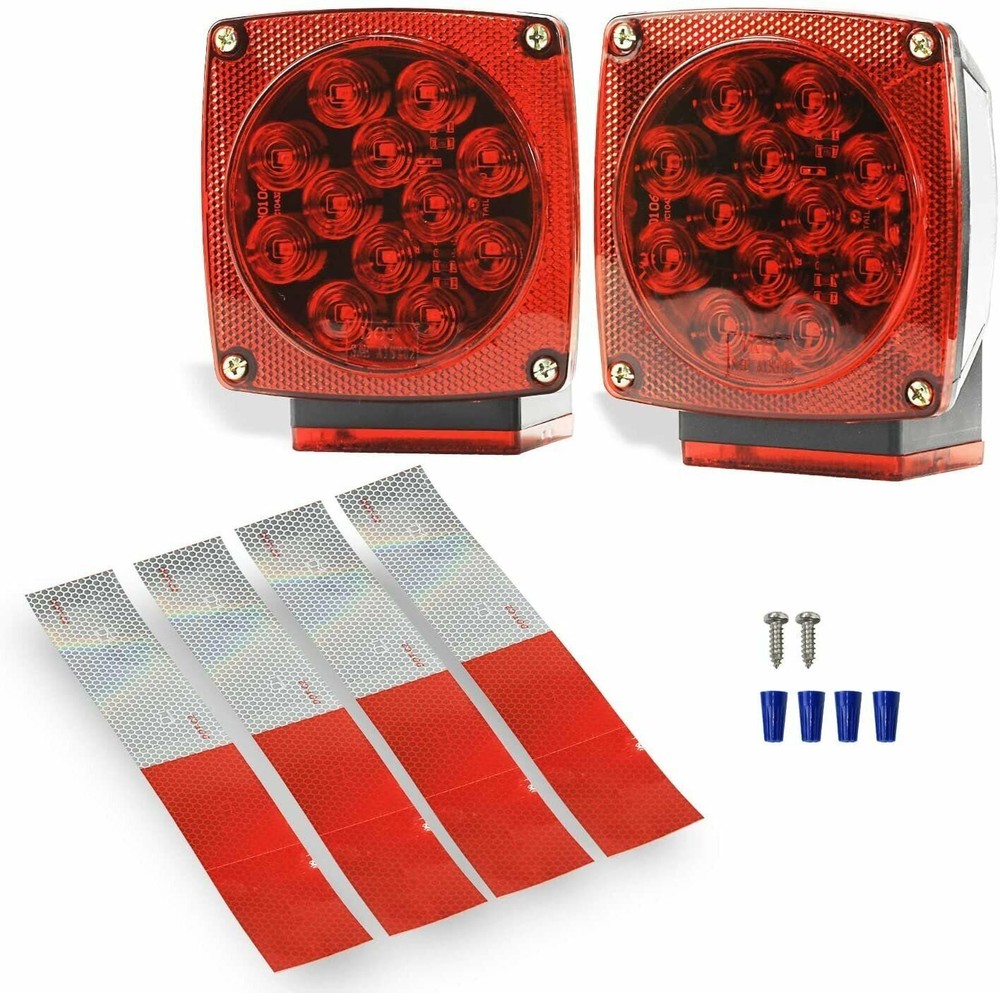 Wellmax 12V LED Waterproof Left & Right Trailer Lights