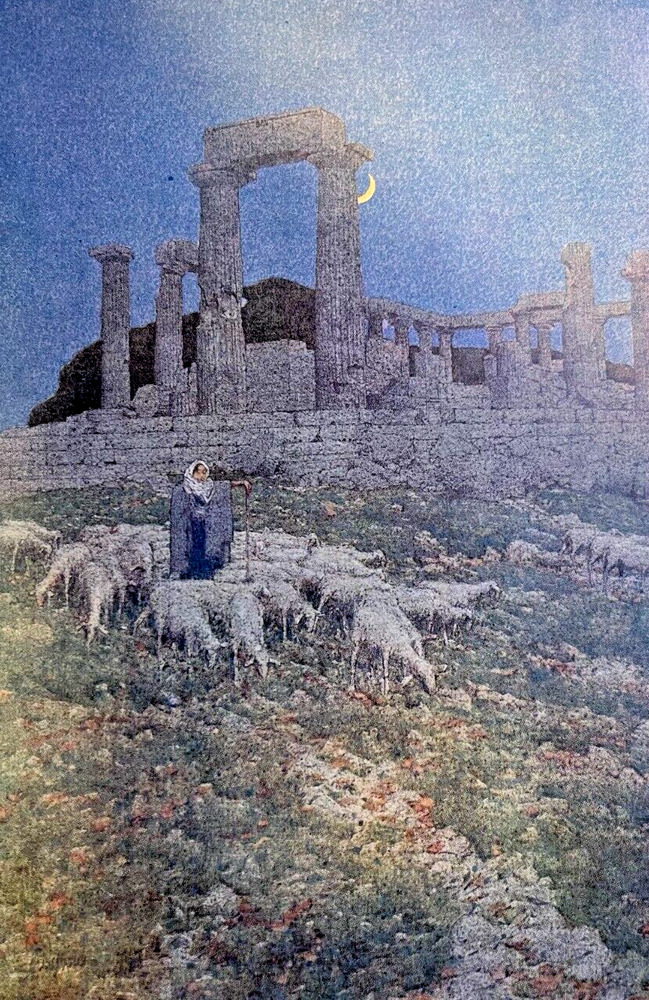 1913 Balkan Peninsula Athens Acropolis Temple of Athene Illustrated