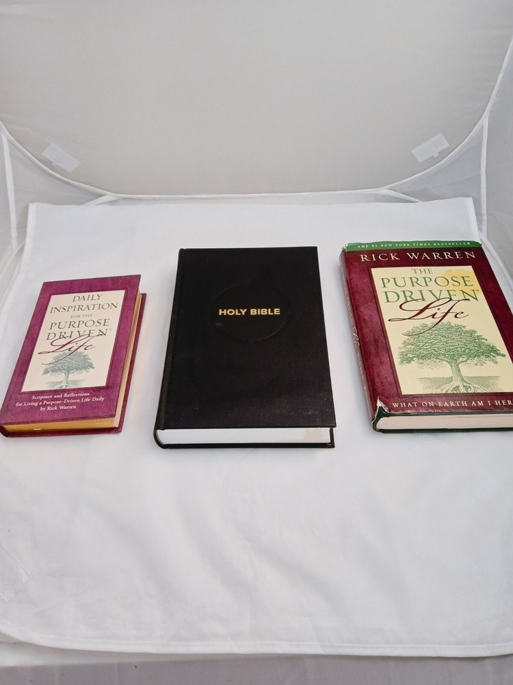 Lot of 3 The Purpose Driven Life Book, Personal Inspiration & Bible -  Warren HC