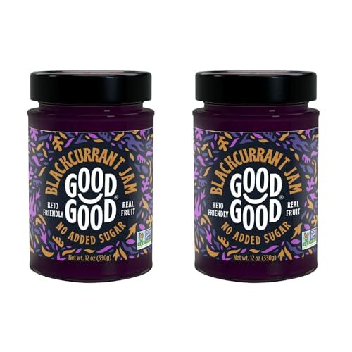 No Added Sugar Blackcurrant Jam - Keto Friendly Jelly - Low Carb, Low-Calorie...