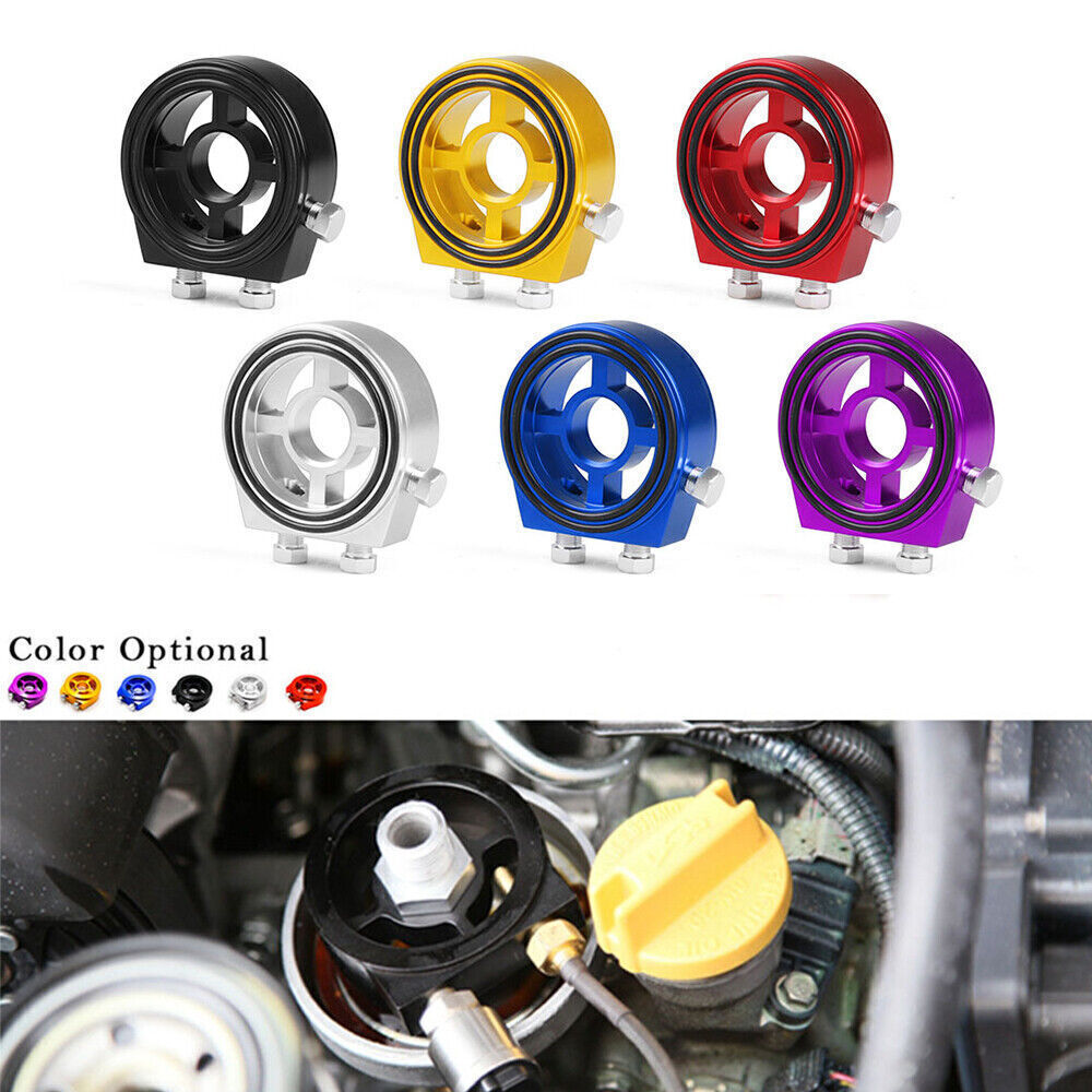 Universal M20 Thread Oil Filter Adapter with Temp/Pressure Gauge Ports