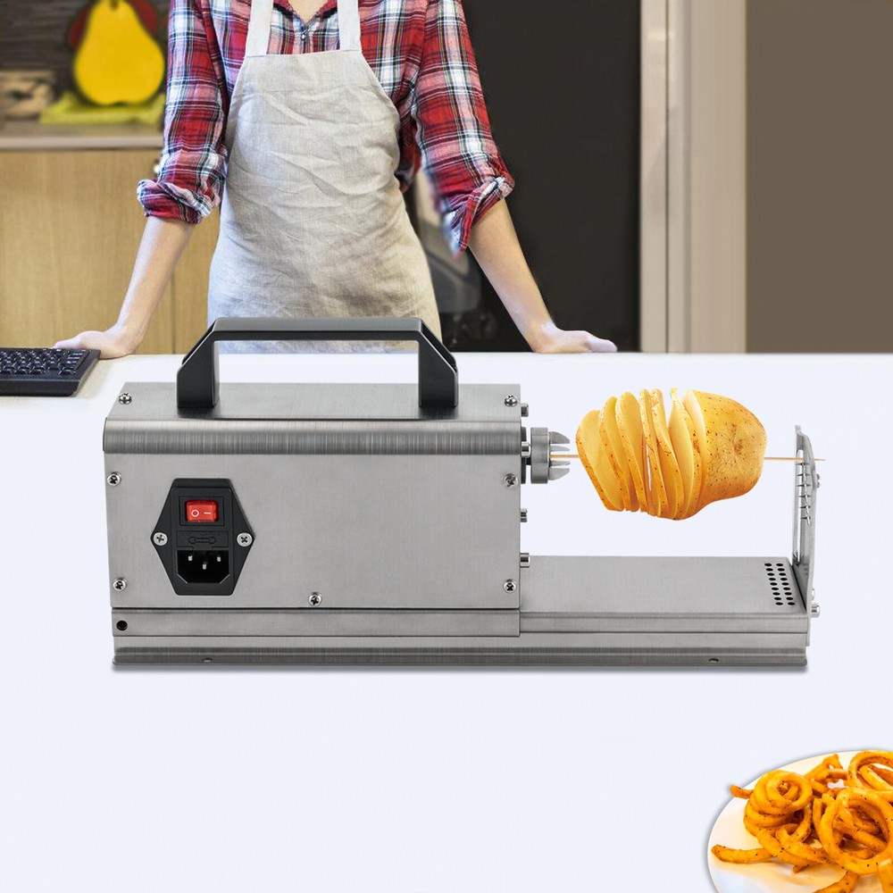 Electric Twisted Spiral Potato Cutter Auto French Fry Twisted Potato Tower 110V