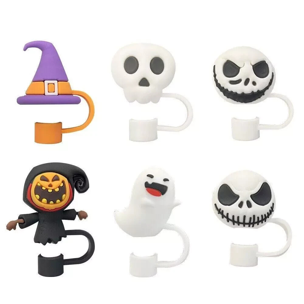 6Pcs Halloween Straw Covers for Stanley 30oz/40oz Tumblers 10mm Reusable