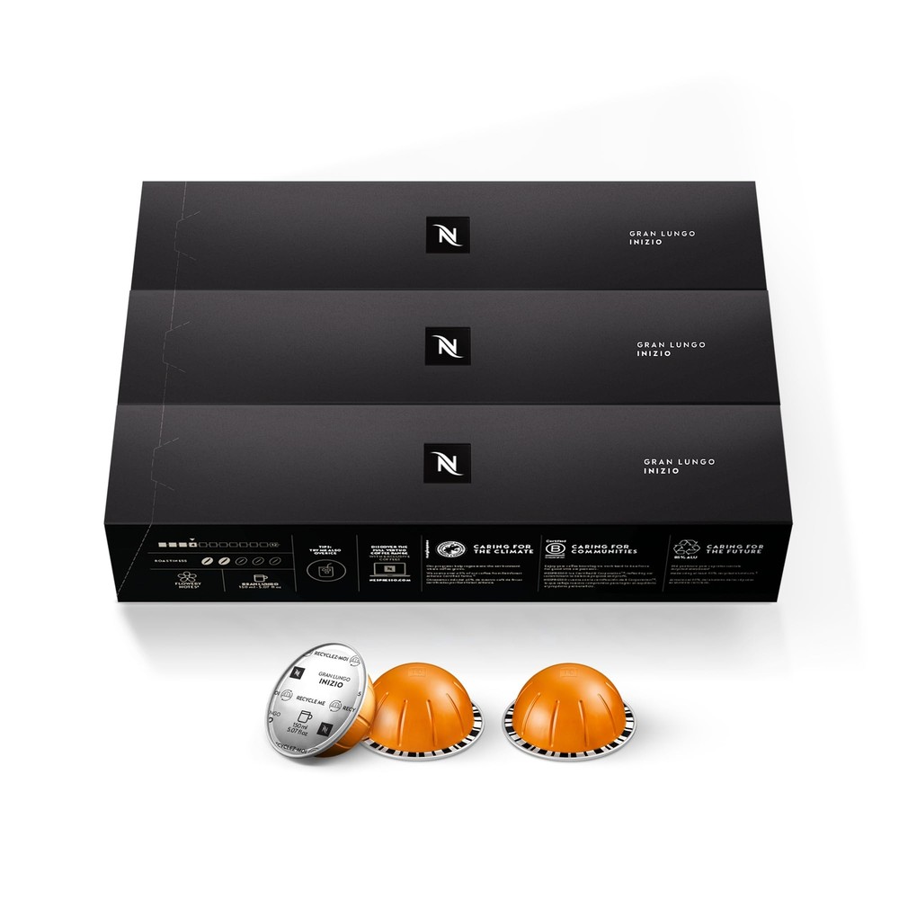 Nespresso Vertuo Inizio Medium Roast Coffee Capsules 30-Count Pods for Brewing