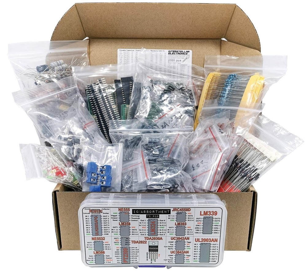 2200 pcs Premium Assorted Electronic Components Kit - Perfect for DIY Projects