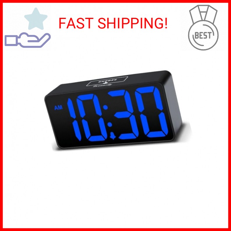 DreamSky Digital Alarm Clock with Large Display for Bedroom, Easy to Read Numbers