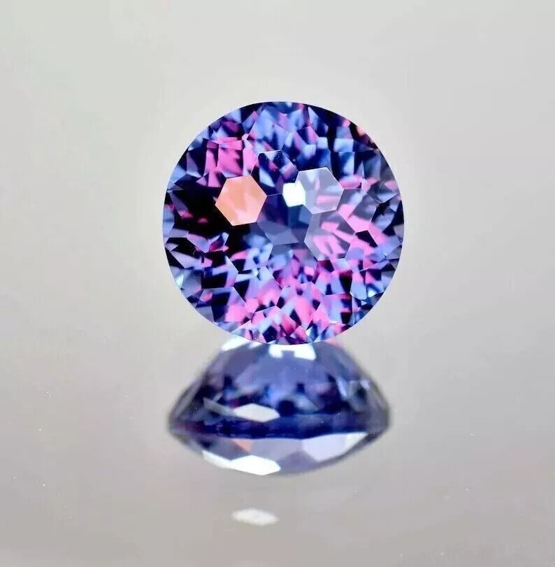 32.75 CT Certified Color Changing Natural Alexandrite Loose Gemstone Round Cut