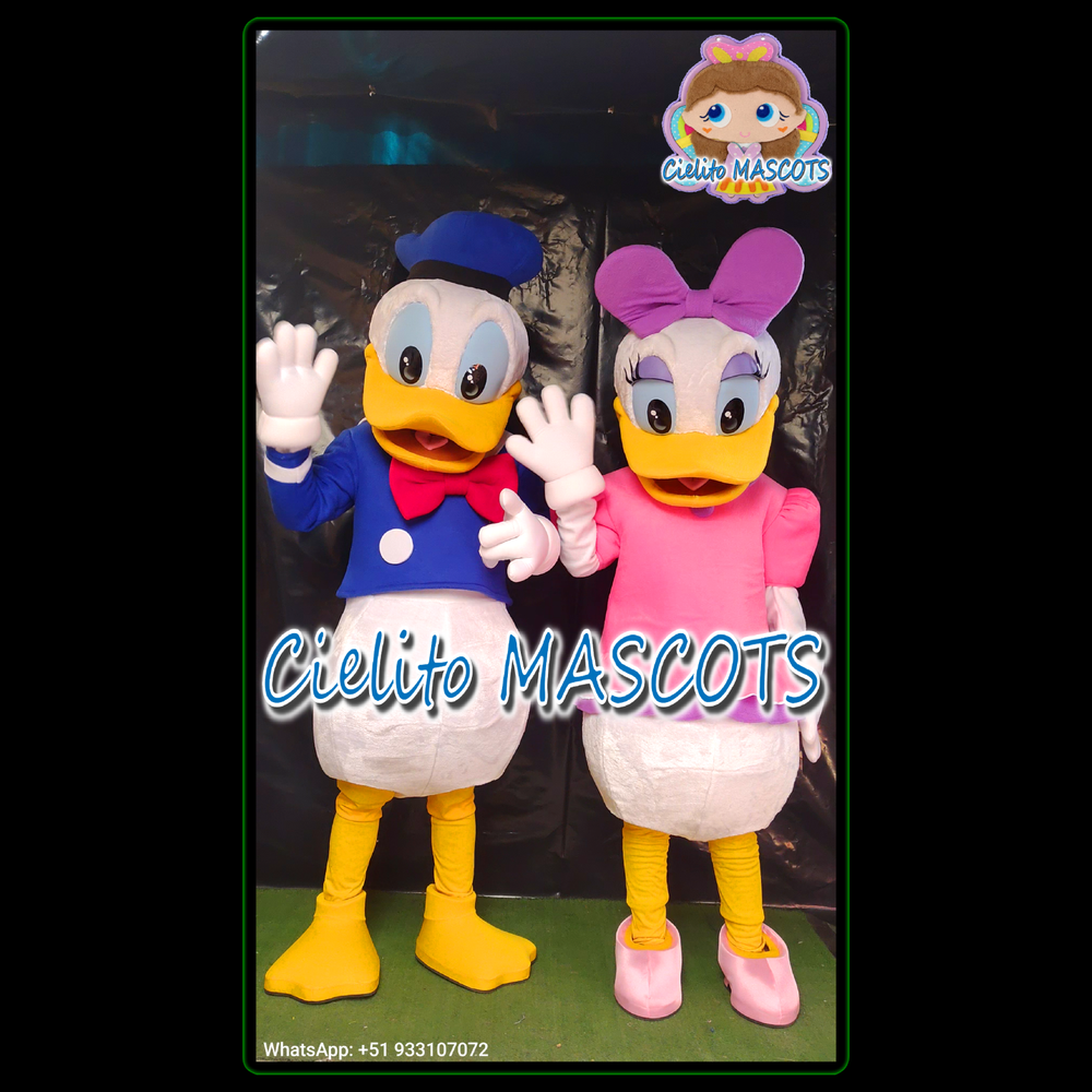 ( includes both characters ) Donald and Daisy Mascot ducks Costume mascotte