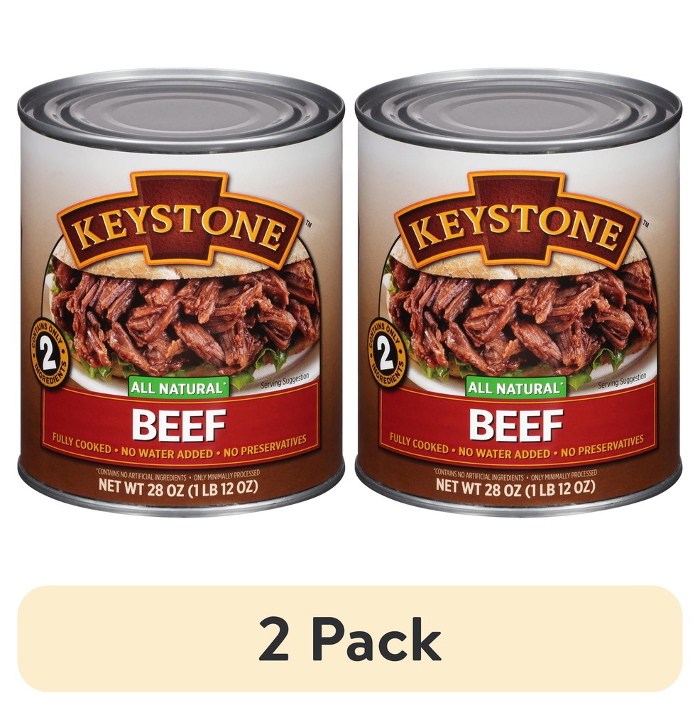 New (2 pack) Keystone All Natural Beef, 28 oz Can